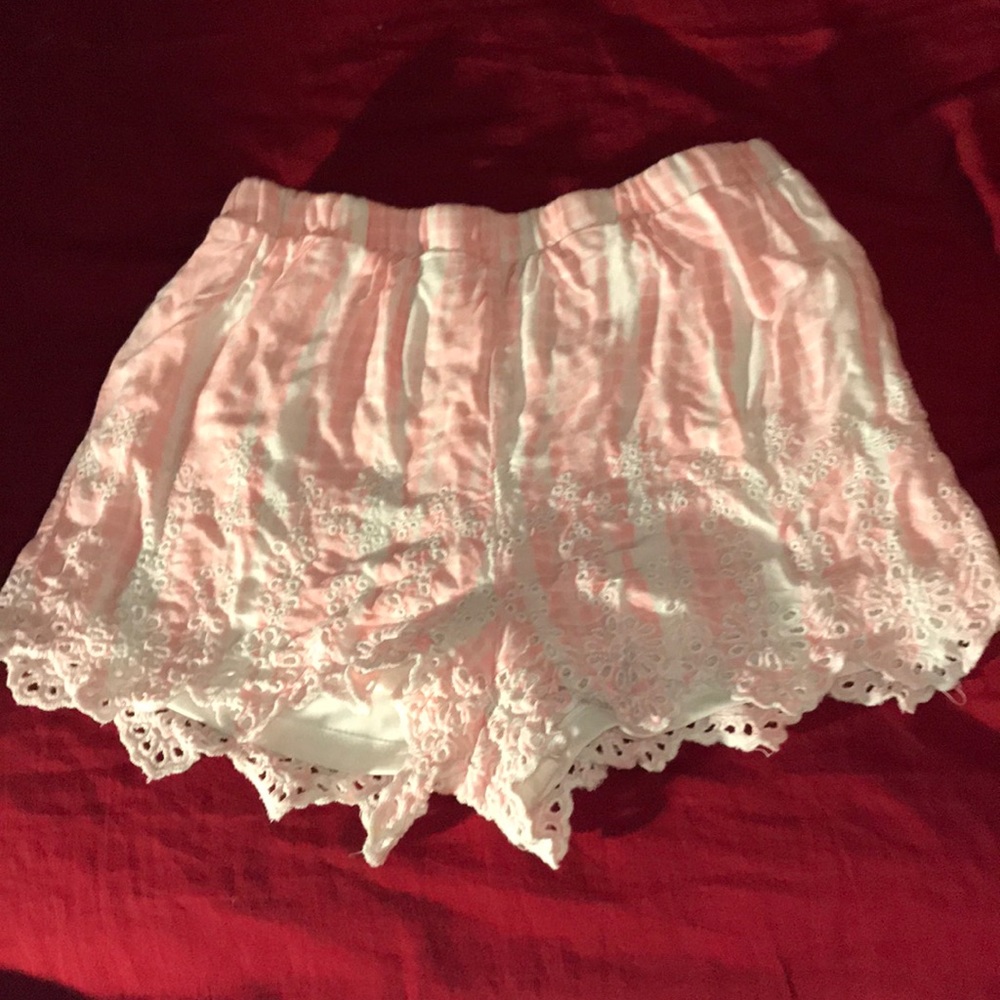 Pink and White Tie Dye Shorts